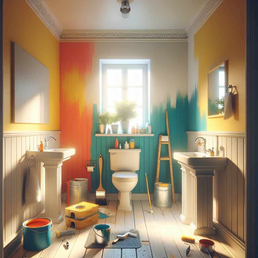 The Great Paint Escape: Budget bathroom remodel.