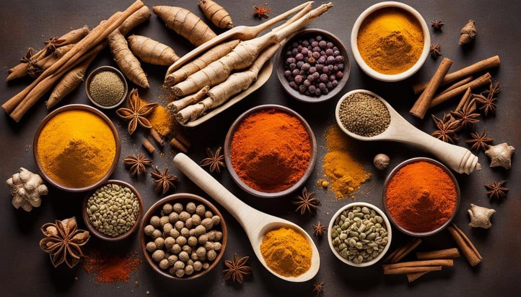 ginger, cloves, and nutmeg