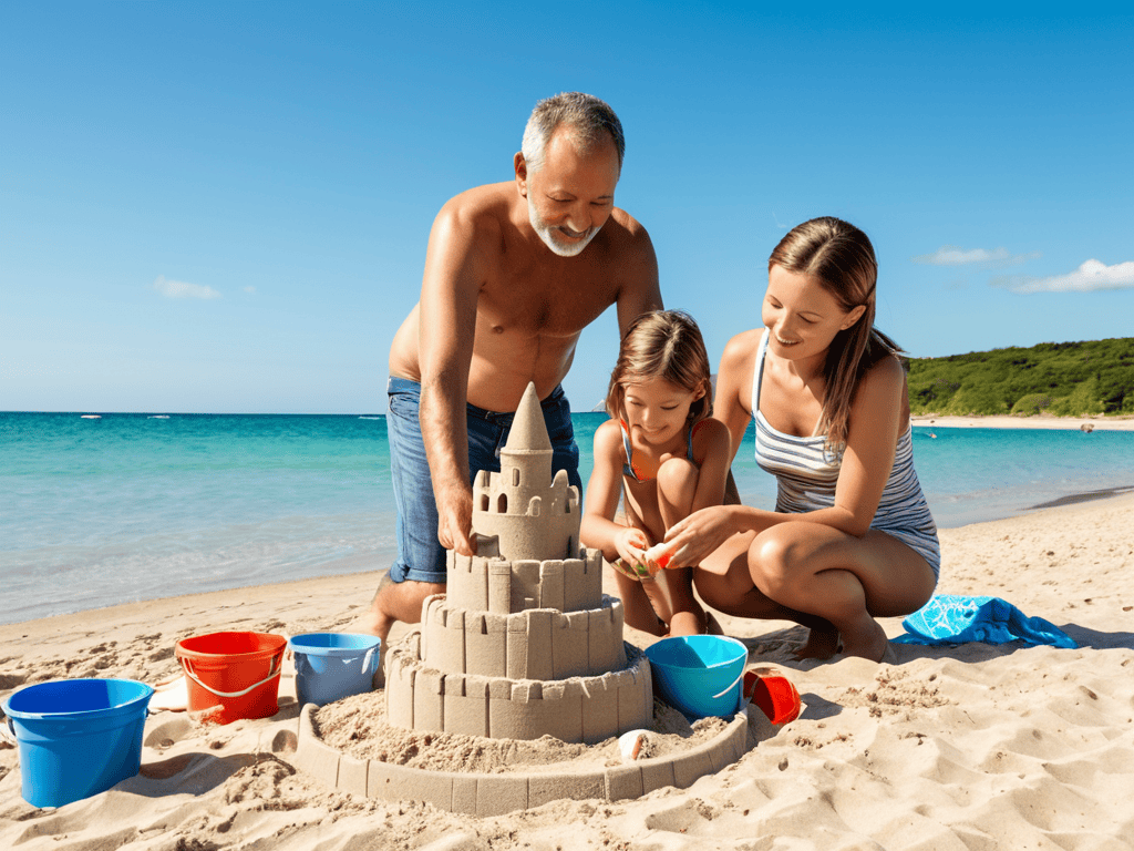 Family travel happy moments together