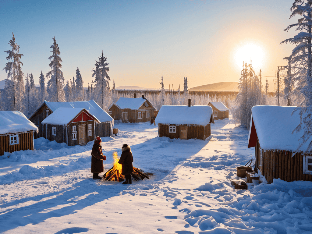 Oymyakon Coldest City landscape