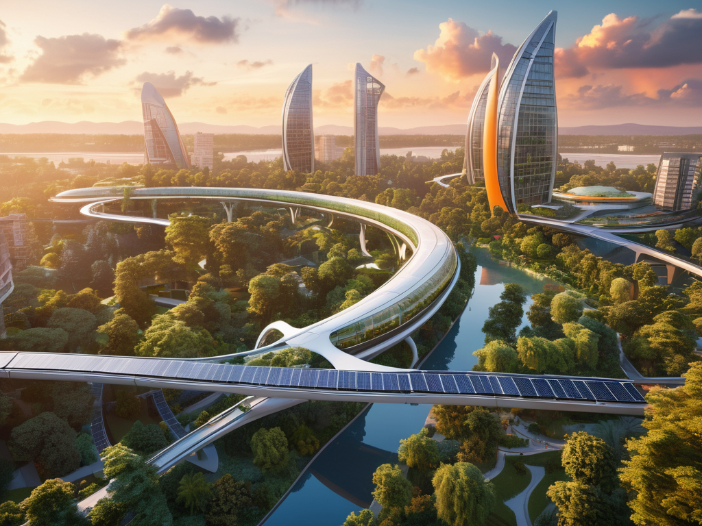 Hope Forward Futurism Unveiled Sustainable Cityscape