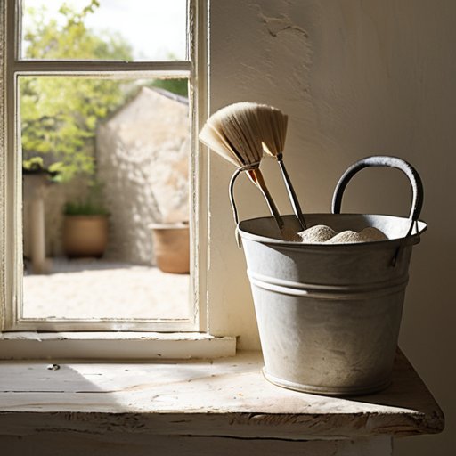 Limewash paint DIY technique for vintage walls