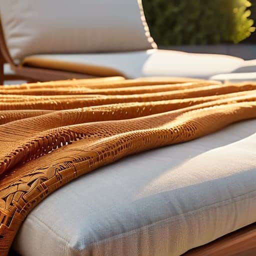 Solar-integrated patio textiles for modern outdoor spaces.